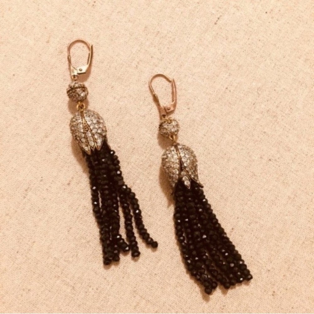 Grand Bazaar | Earrings | Drop Onyx & Cubic Zirconia - Picture 5 of 5